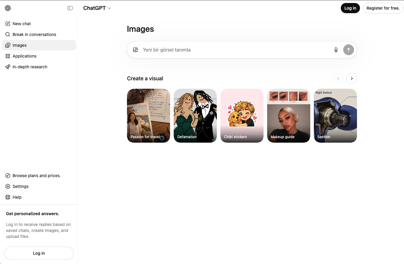 ChatGPT Image — AI image generation inside ChatGPT with conversational prompts.