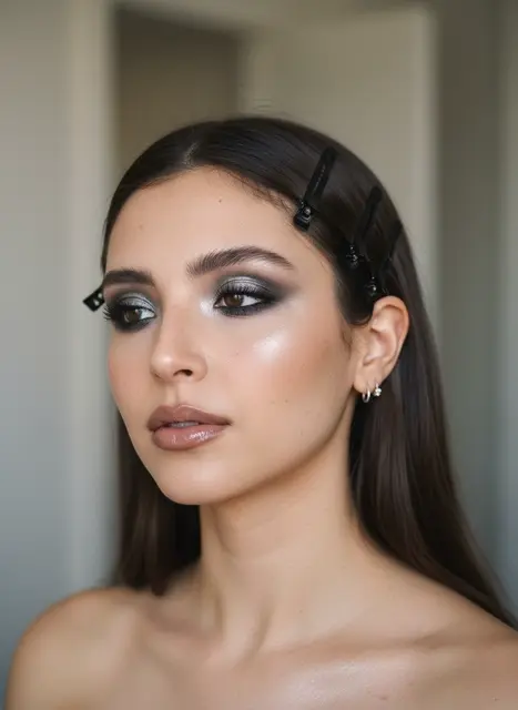 Black Smoky Metallic Glam